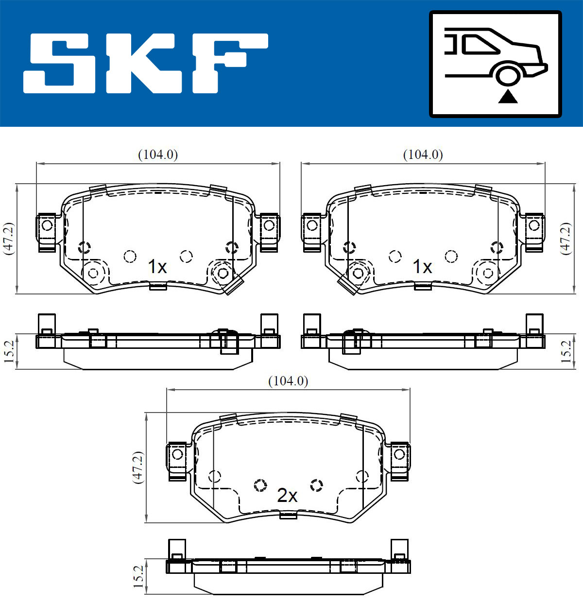 Placute frana SKF VKBP90497A
