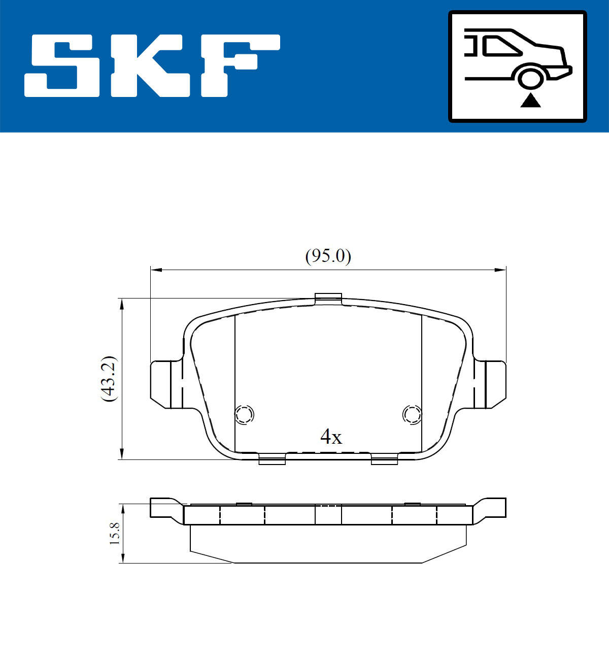Placute frana SKF VKBP90498