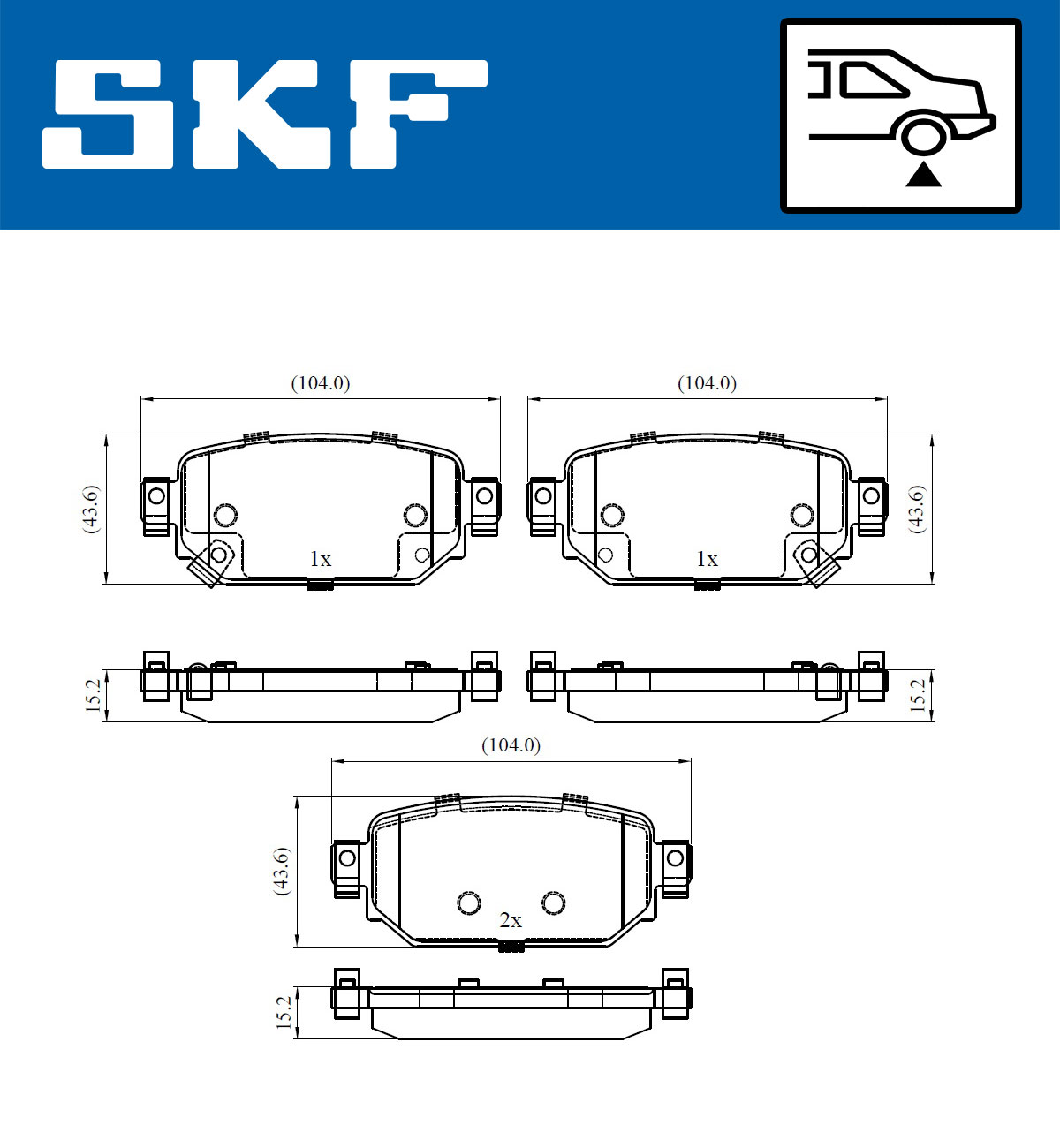 Placute frana SKF VKBP90499A