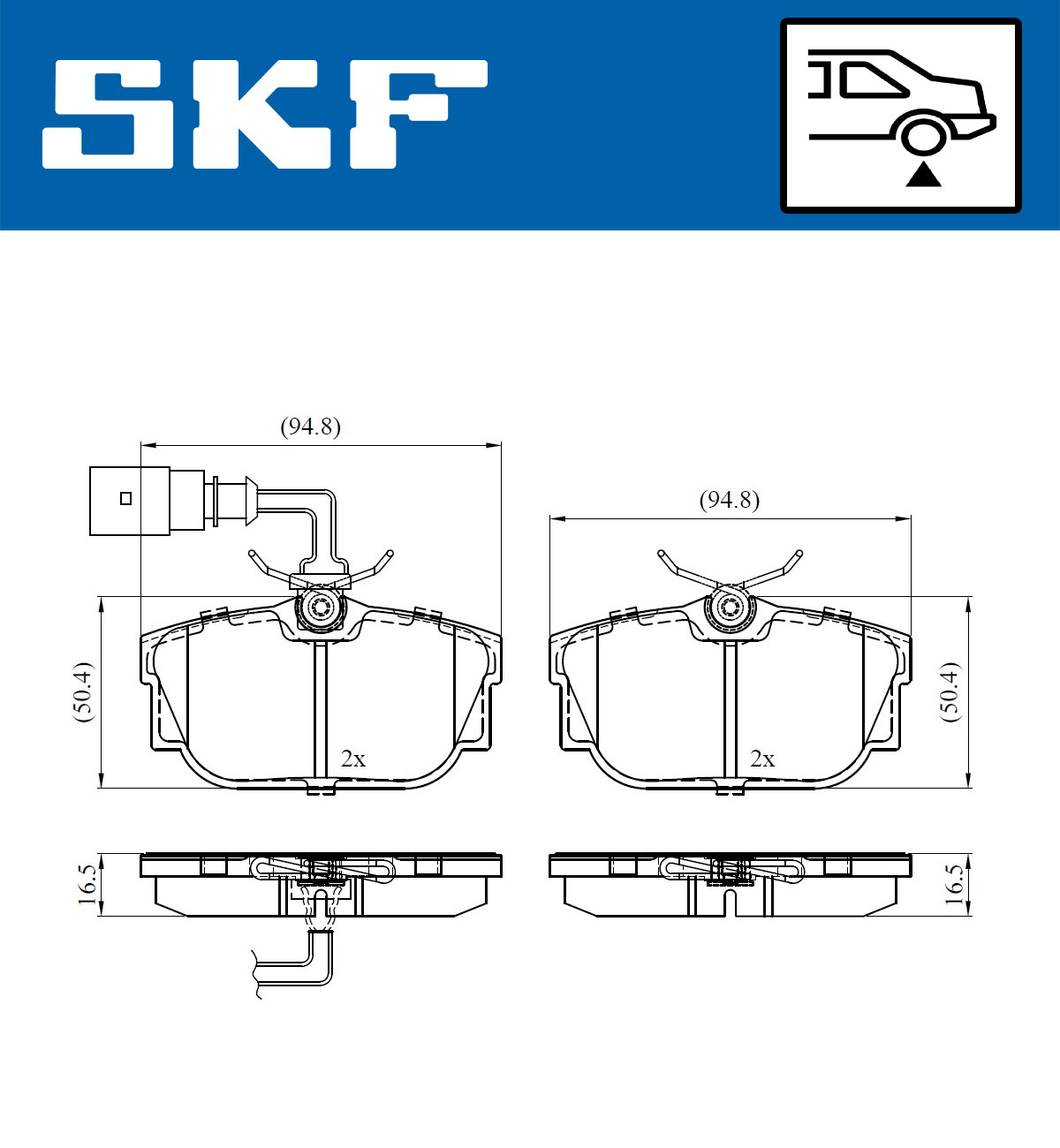 Placute frana SKF VKBP90527E
