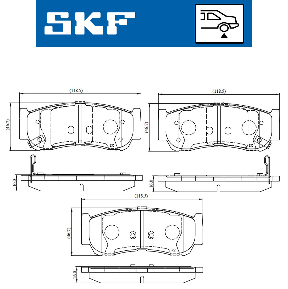 Placute frana SKF VKBP90538A