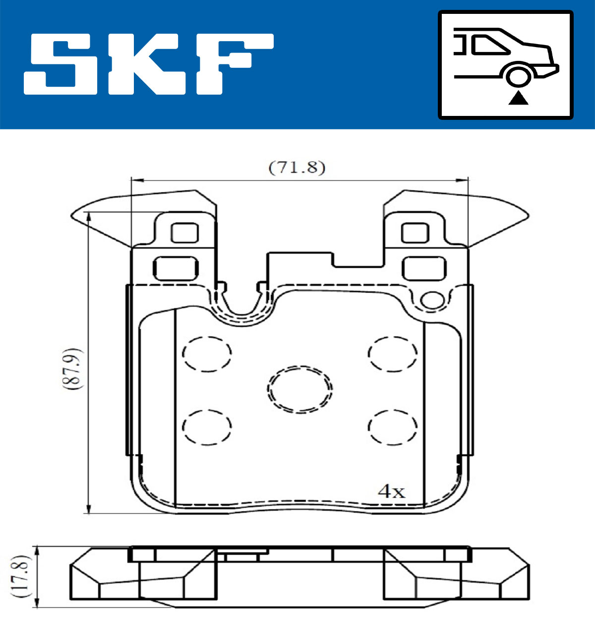 Placute frana SKF VKBP90554