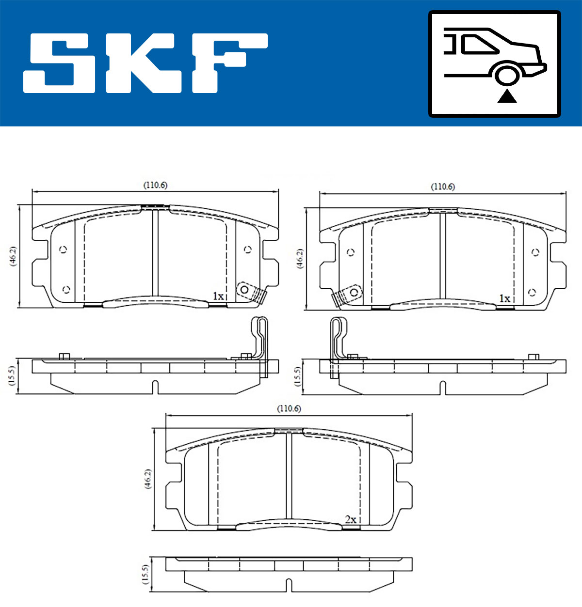 Placute frana SKF VKBP90556A