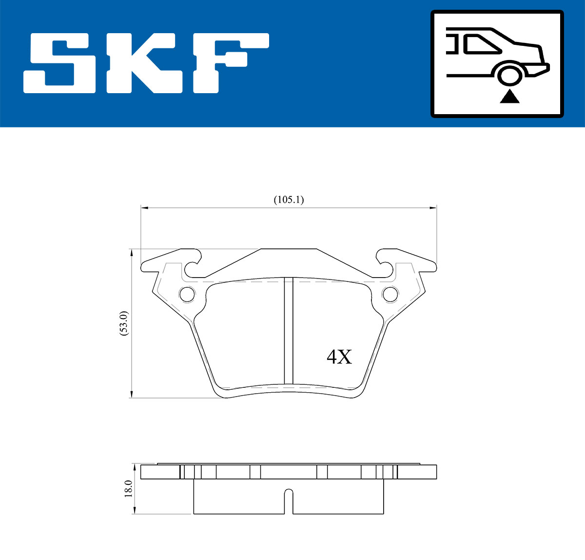 Placute frana SKF VKBP90568