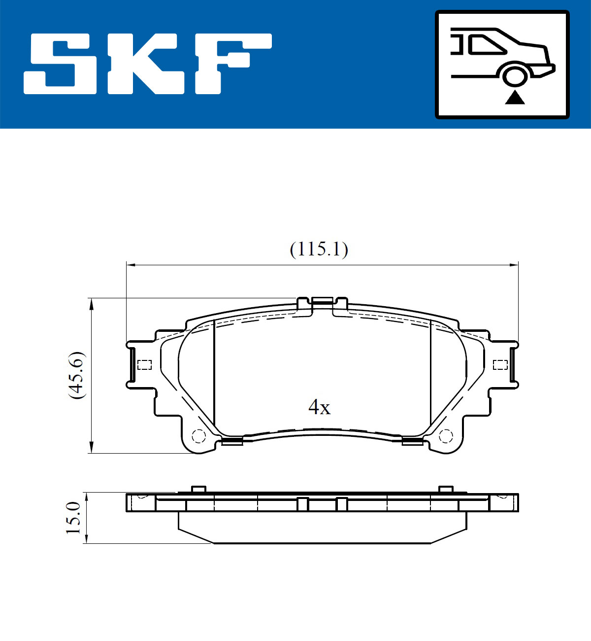 Placute frana SKF VKBP90604