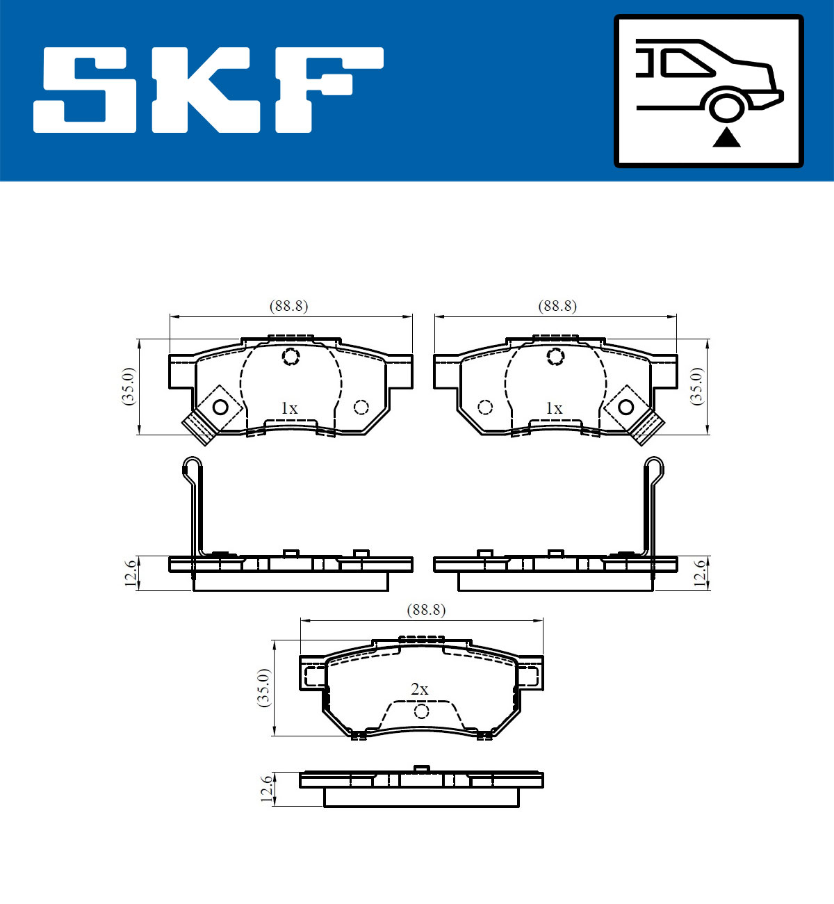 Placute frana SKF VKBP90624A