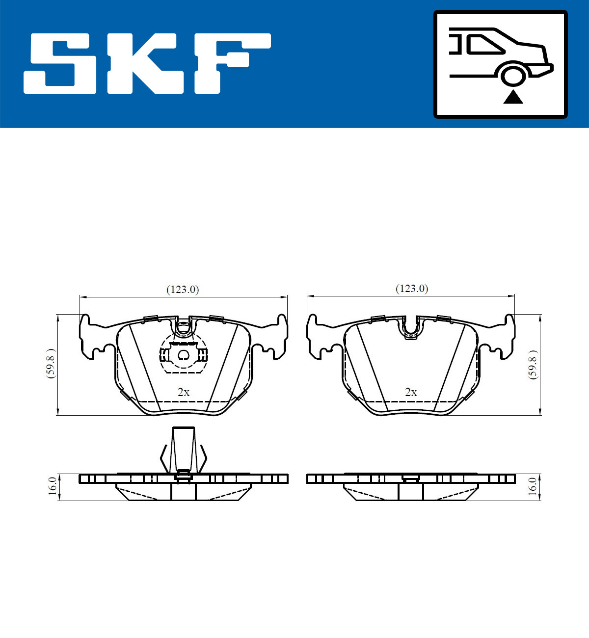 Placute frana SKF VKBP90625