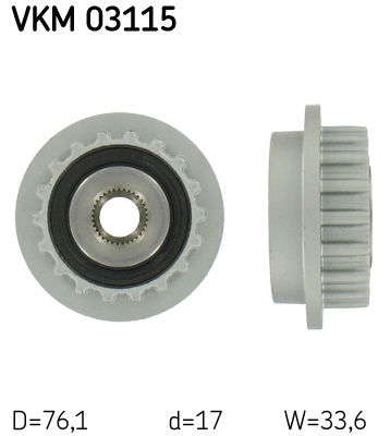Fulie alternator SKF VKM 03115