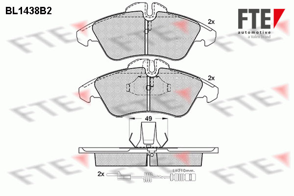 Placute frana FTE 9010188