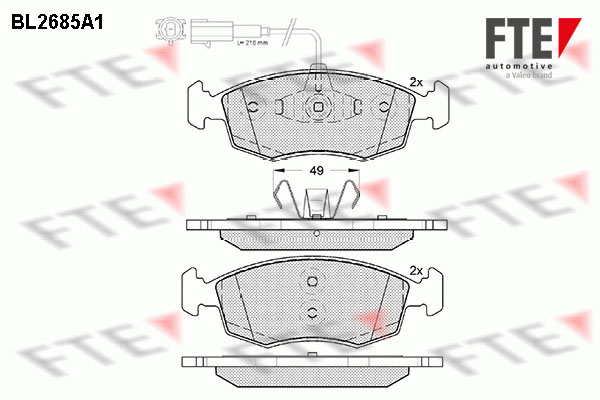 Placute frana FTE 9010915