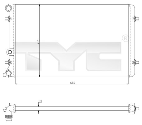 Radiator racire motor TYC 702-0033