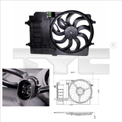 Ventilator radiator MINI MINI (R50, R53) Cooper  benzina 116 cai TYC 803-0001