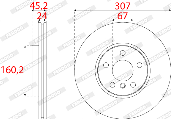 Disc frana FERODO DDF2637C