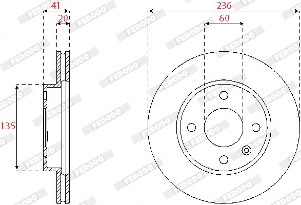 Disc frana FERODO DDF2688C