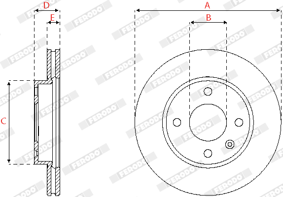 Disc frana FERODO DDF2688C