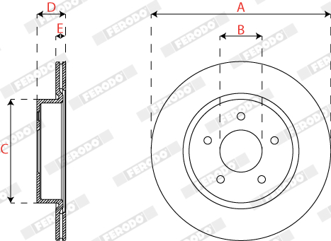 Disc frana FERODO DDF2786C