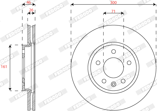 Disc frana FERODO DDF2811C