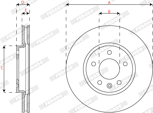 Disc frana FERODO DDF2811C