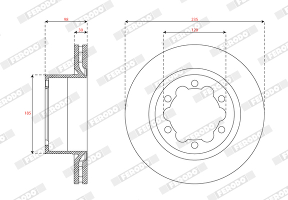 Disc frana FERODO DDF3106C-1