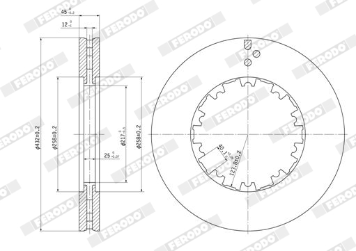 Disc frana FERODO FCR225A