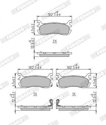 Placute frana FERODO FDB1012