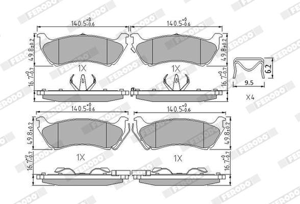 Placute frana FERODO FDB1401