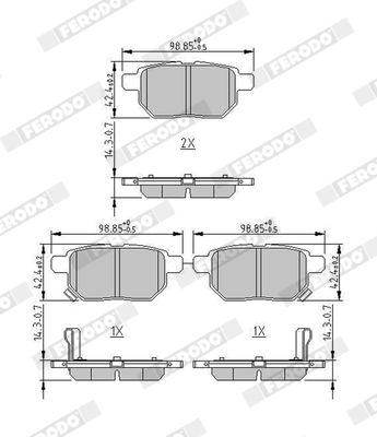 Placute frana FERODO FDB4335