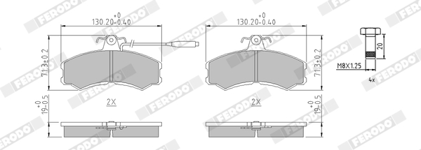 Placute frana FERODO FVR287