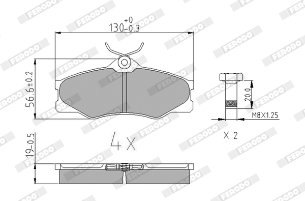 Placute frana FERODO FVR517