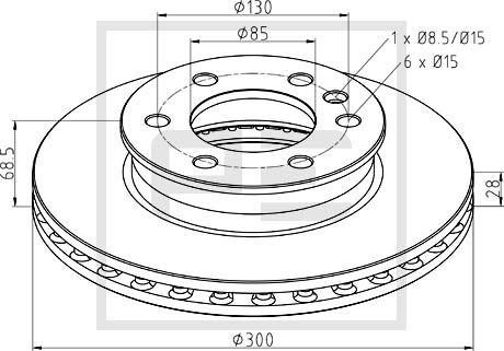 Disc frana PE AUTOMOTIVE 016.271-00A