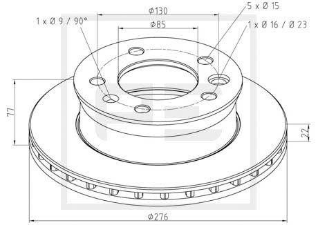 Disc frana PE AUTOMOTIVE 016.291-00A