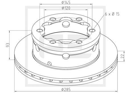 Disc frana PE AUTOMOTIVE 016.667-00A