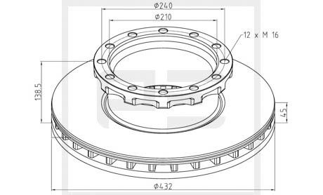 Disc frana PE AUTOMOTIVE 026.667-10A