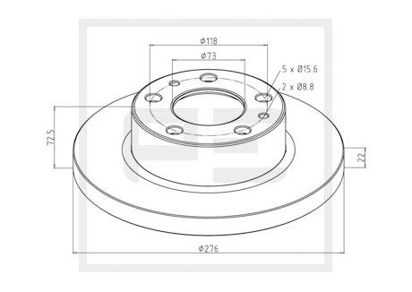 Disc frana PE AUTOMOTIVE 026.669-10A