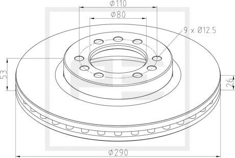 Disc frana PE AUTOMOTIVE 026.672-10A