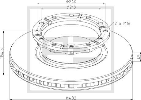 Disc frana PE AUTOMOTIVE 026.673-10A