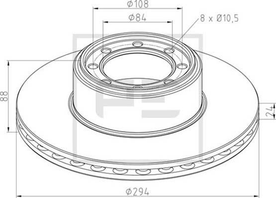 Disc frana PE AUTOMOTIVE 026.674-10A