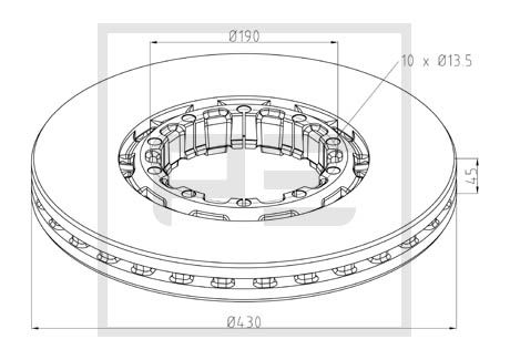 Disc frana PE AUTOMOTIVE 066.254-10A