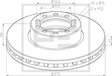 Disc frana PE AUTOMOTIVE 106.204-00A