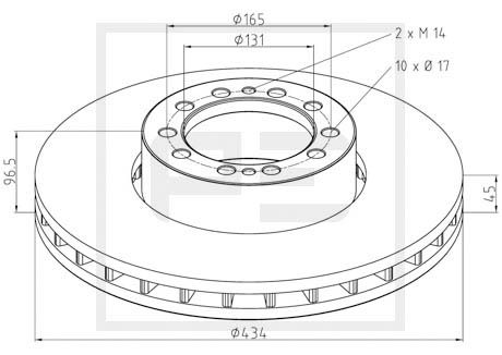 Disc frana PE AUTOMOTIVE 256.028-00A