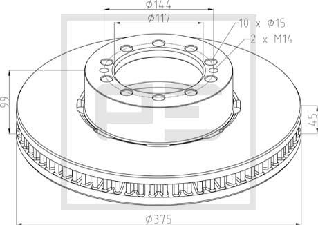 Disc frana PE AUTOMOTIVE 256.042-00A