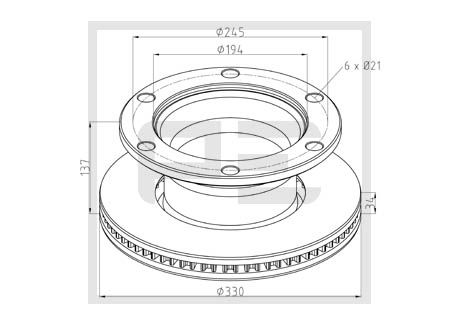 Disc frana PE AUTOMOTIVE 256.056-00A