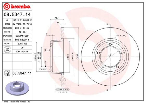 Disc frana BREMBO 08.5347.11
