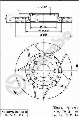 Disc frana BREMBO 09.5148.76