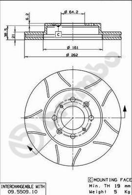 Disc frana BREMBO 09.5509.75