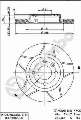 Disc frana BREMBO 09.5802.76