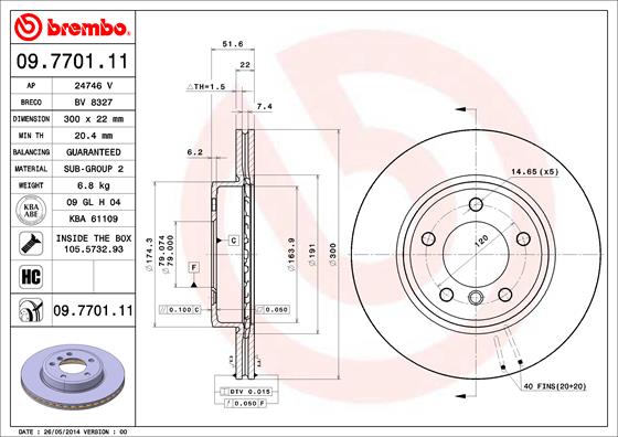 Disc frana BREMBO 09.7701.11