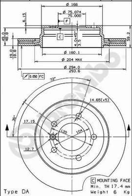 Disc frana BREMBO 09.7720.11
