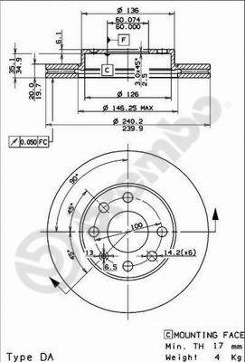 Disc frana BREMBO 09.8635.75