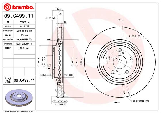 Disc frana BREMBO 09.C499.11
